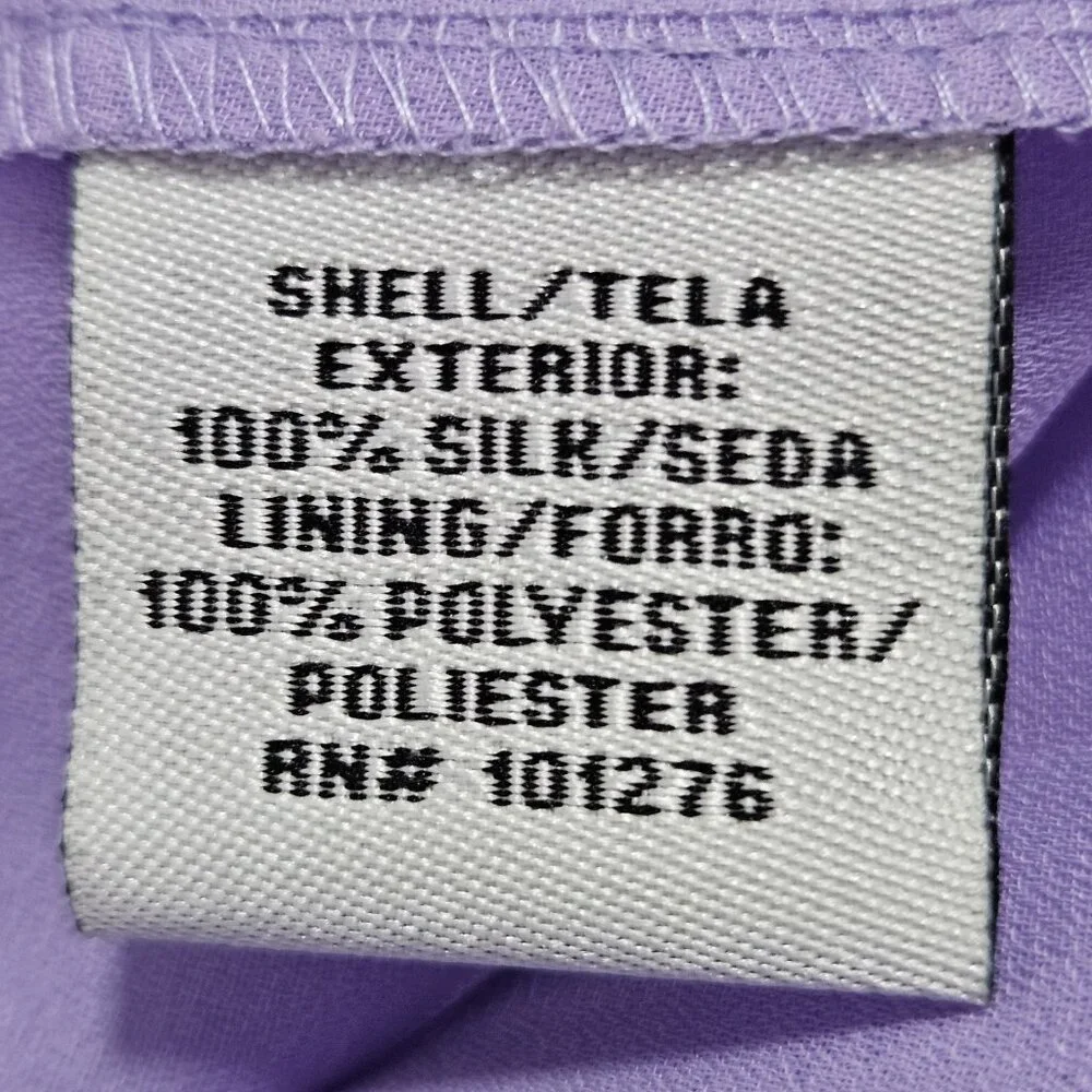 VTG I.C.E. Purple Green 100% Silk Chiffon Floral Beaded Flowy Maxi Long Skirt M - Picture 4 of 13